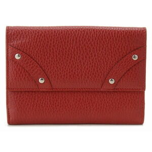 Burberry SND CRED PURS Wallet Red Double Hook Folding